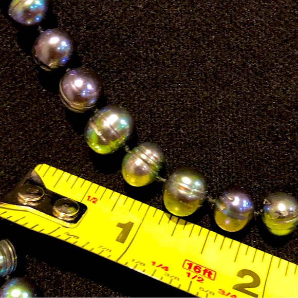 Vintage Peacock Pearls Necklace Endless Strand 99 inches Long - Picture 12 of 12